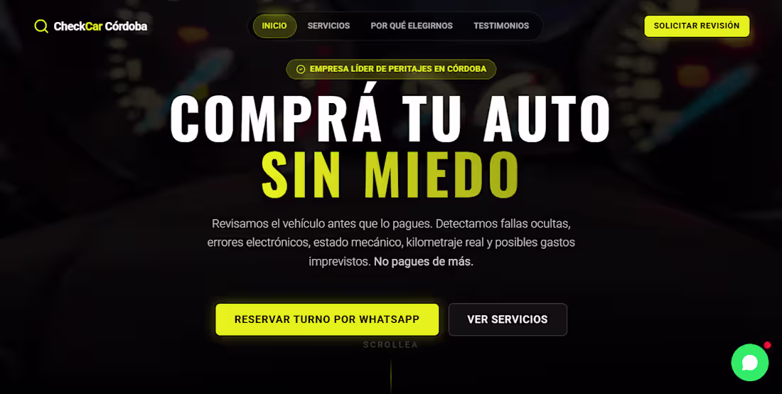 Cover image for Landing page for a car