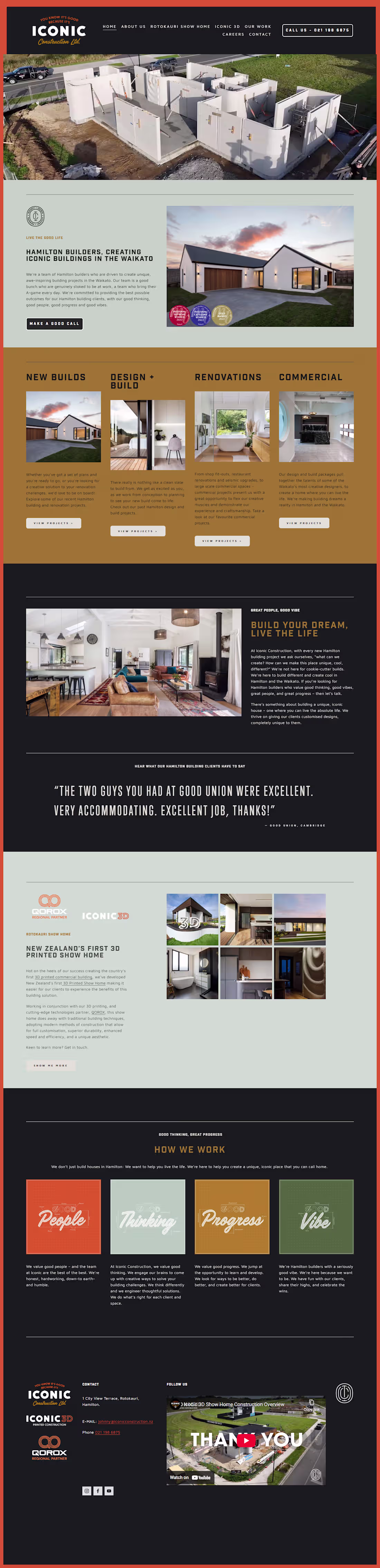 Cover image for Iconic Construction – Website Design