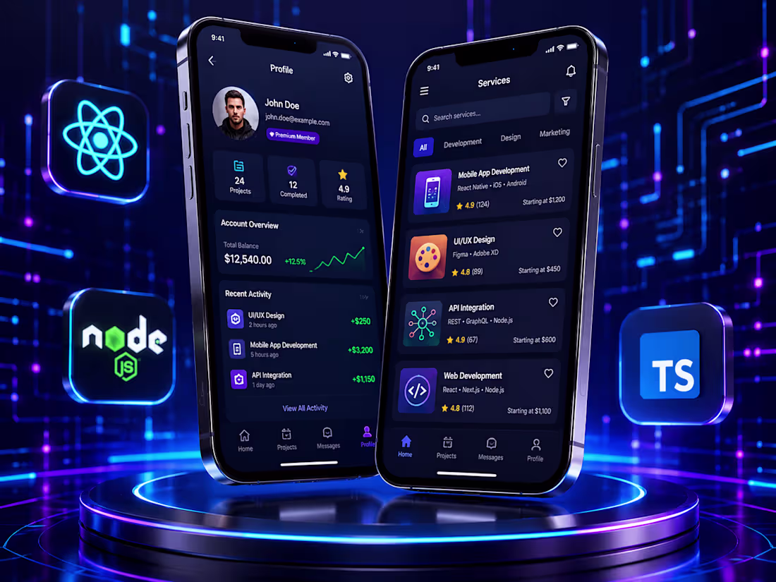 Cover image for Full-Stack Cross-Platform Mobile App Development (React Native)