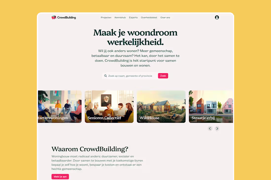 Cover image for Webflow platform for CrowdBuilding