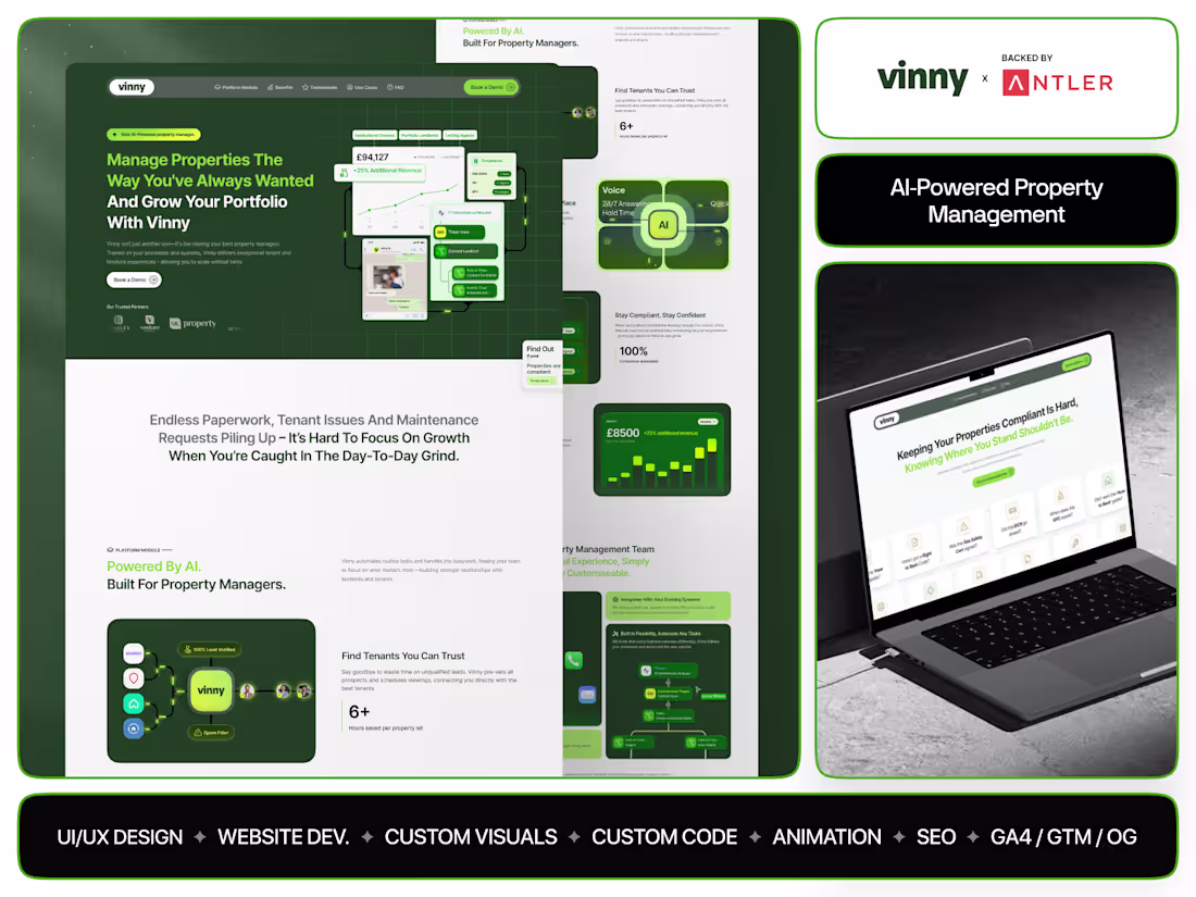 Cover image for Real Estate AI Agent [B2B] | Web Dev + UI Design+ Illustration 