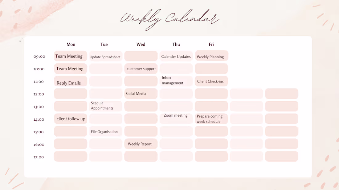 Cover image for sample calendar demonstrating scheduling, organization,