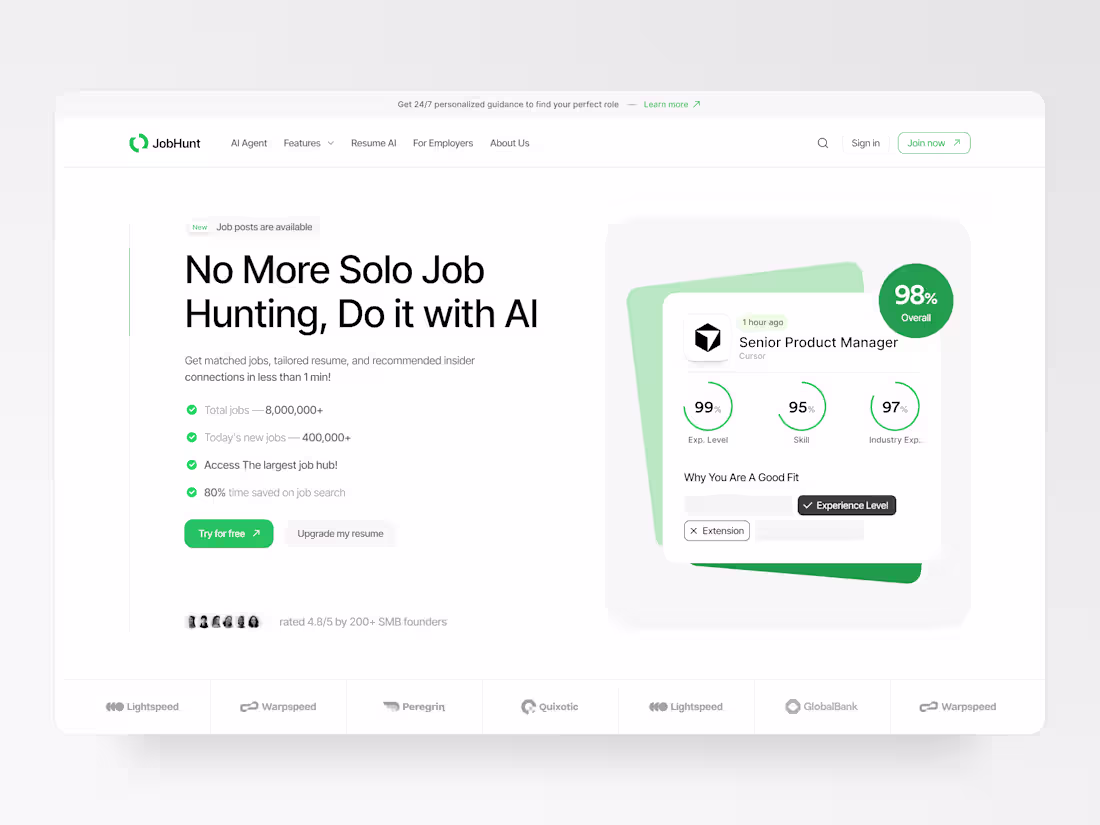Cover image for AI Job Finding Website -JobHunt
