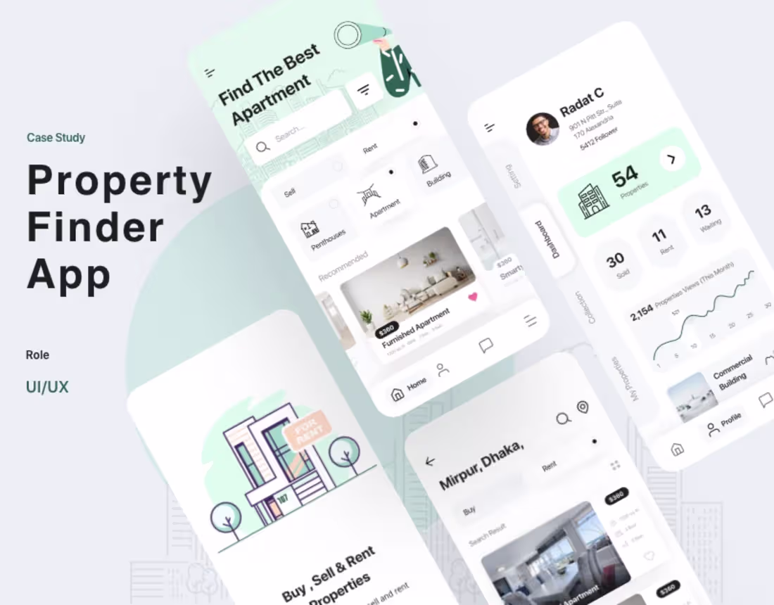 Cover image for Remedium - Property finder app design | Case study