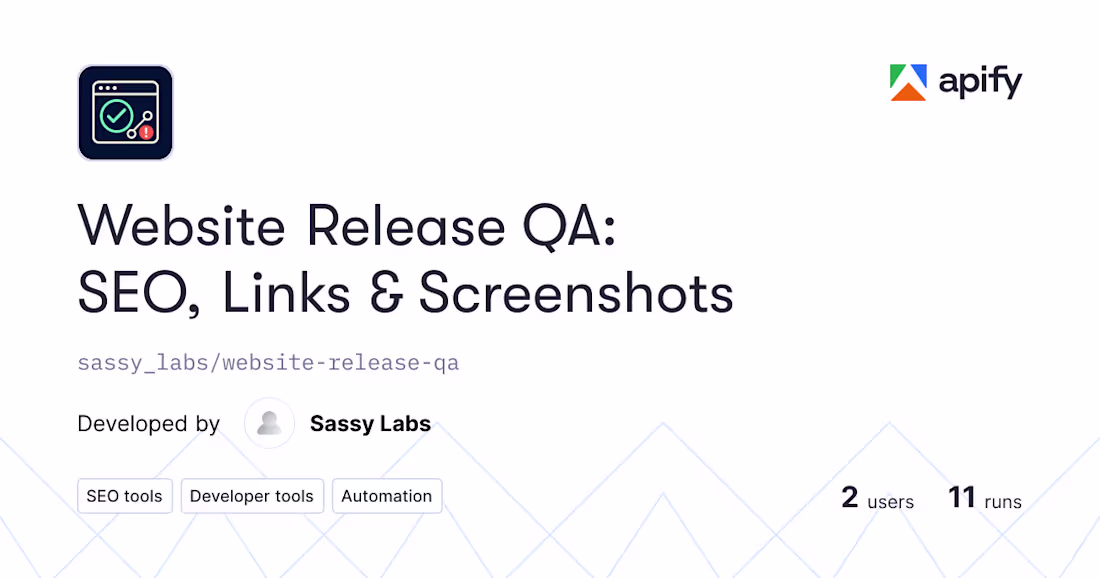 Cover image for Website Release QA