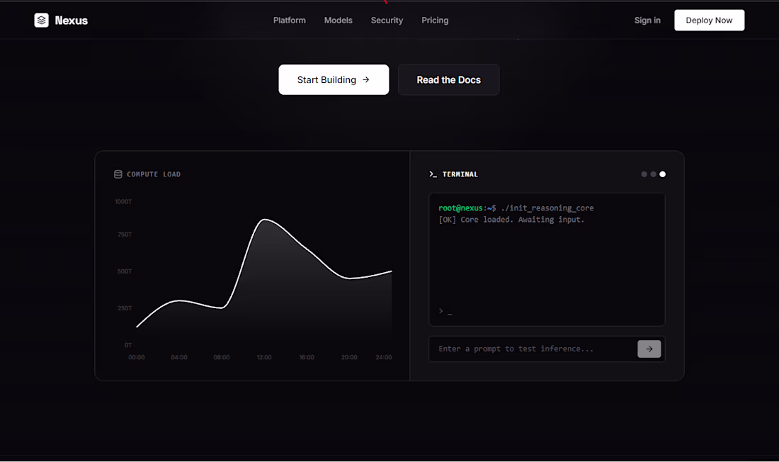 Cover image for A dark, developer-focused landing page