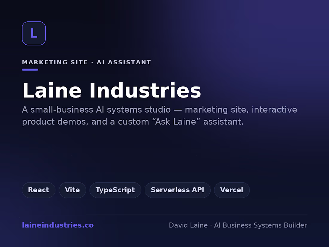 Cover image for Laine Industries — a small-business