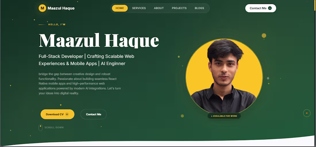 Cover image for Personal Portfolio & Master Dashboard