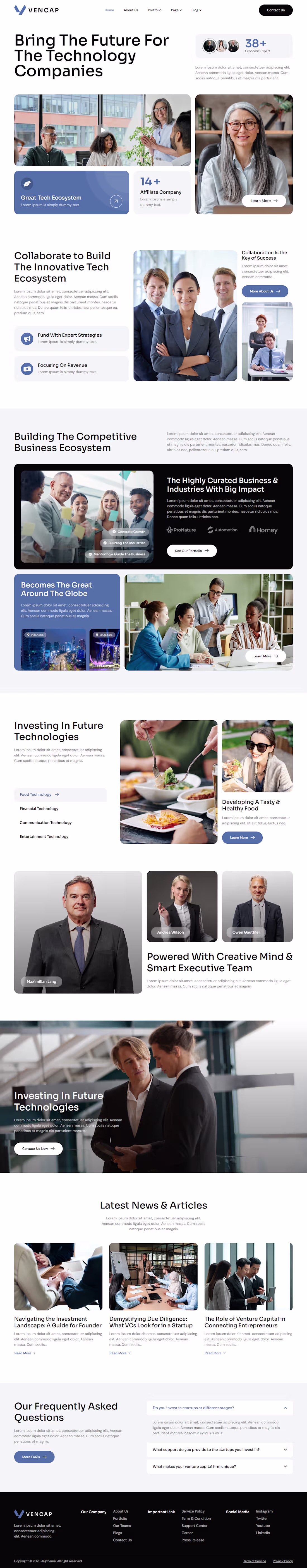 Cover image for Venture Capital Website Designer |