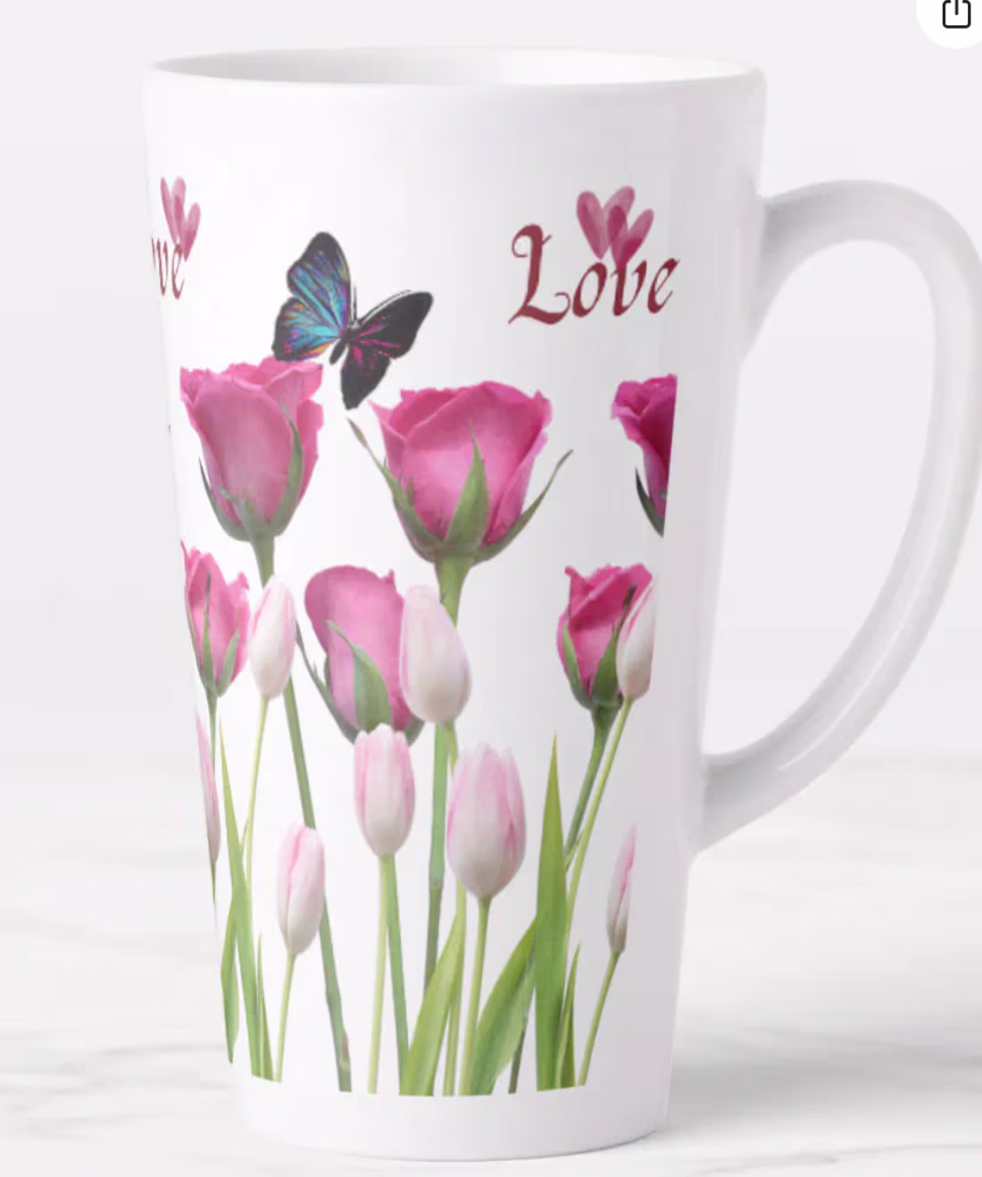 Cover image for "Romantic floral mug design featuring