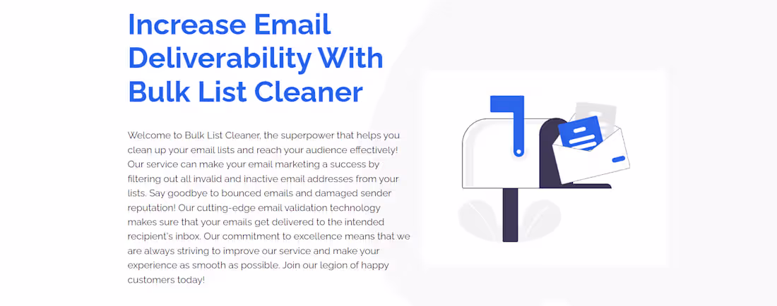 Cover image for Bulklistcleaner  is a email