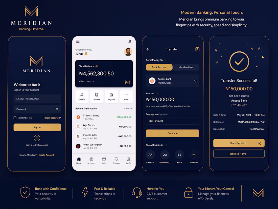 Cover image for A premium mobile banking UI