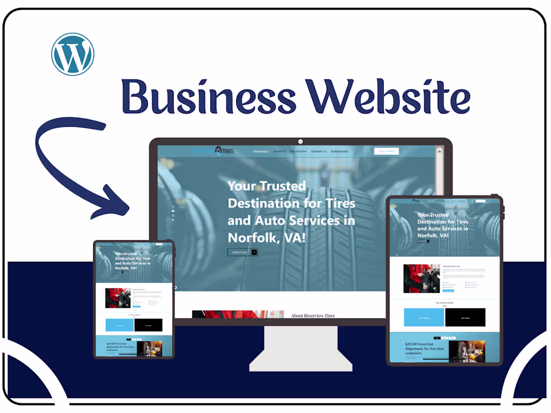 Cover image for WordPress Landing Business Portfolio Website