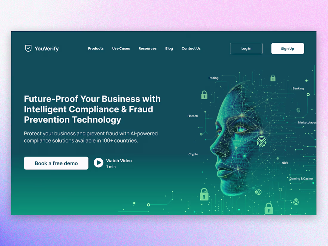 Cover image for Landing page for B2B RegTech compliance company