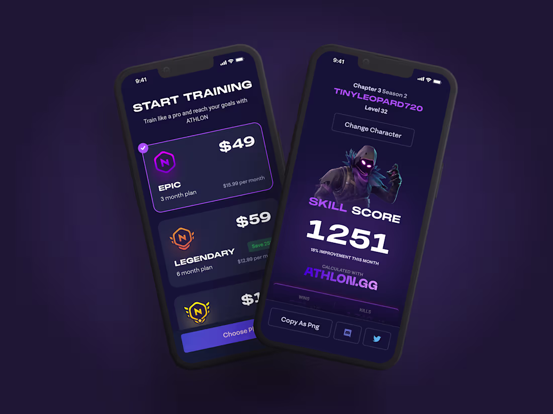 Cover image for 🎮 Training Platform for Fortnite Players UX/UI Design