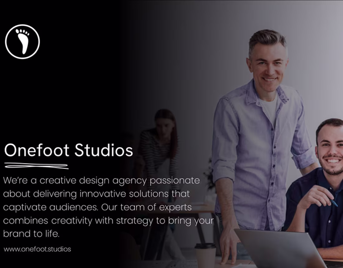 Cover image for Onefoot Studios – Creative Design Agency Pitch Deck