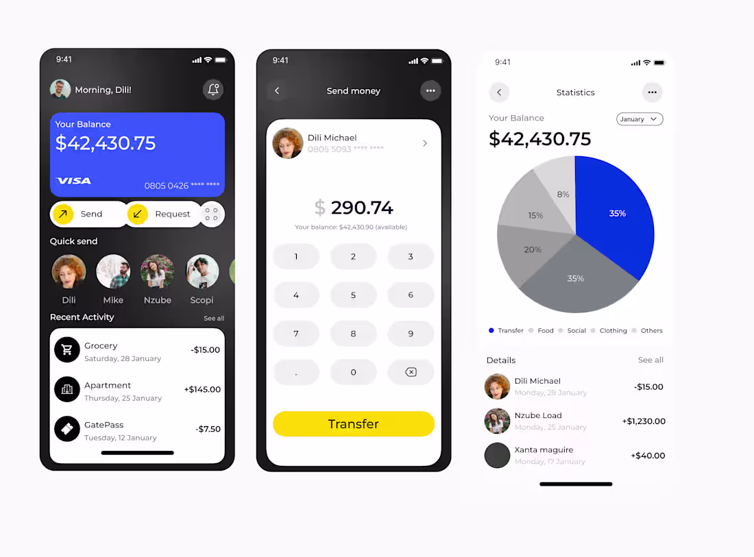 Cover image for A streamlined FinTech interface crafted in Figmabuilt to mak...
