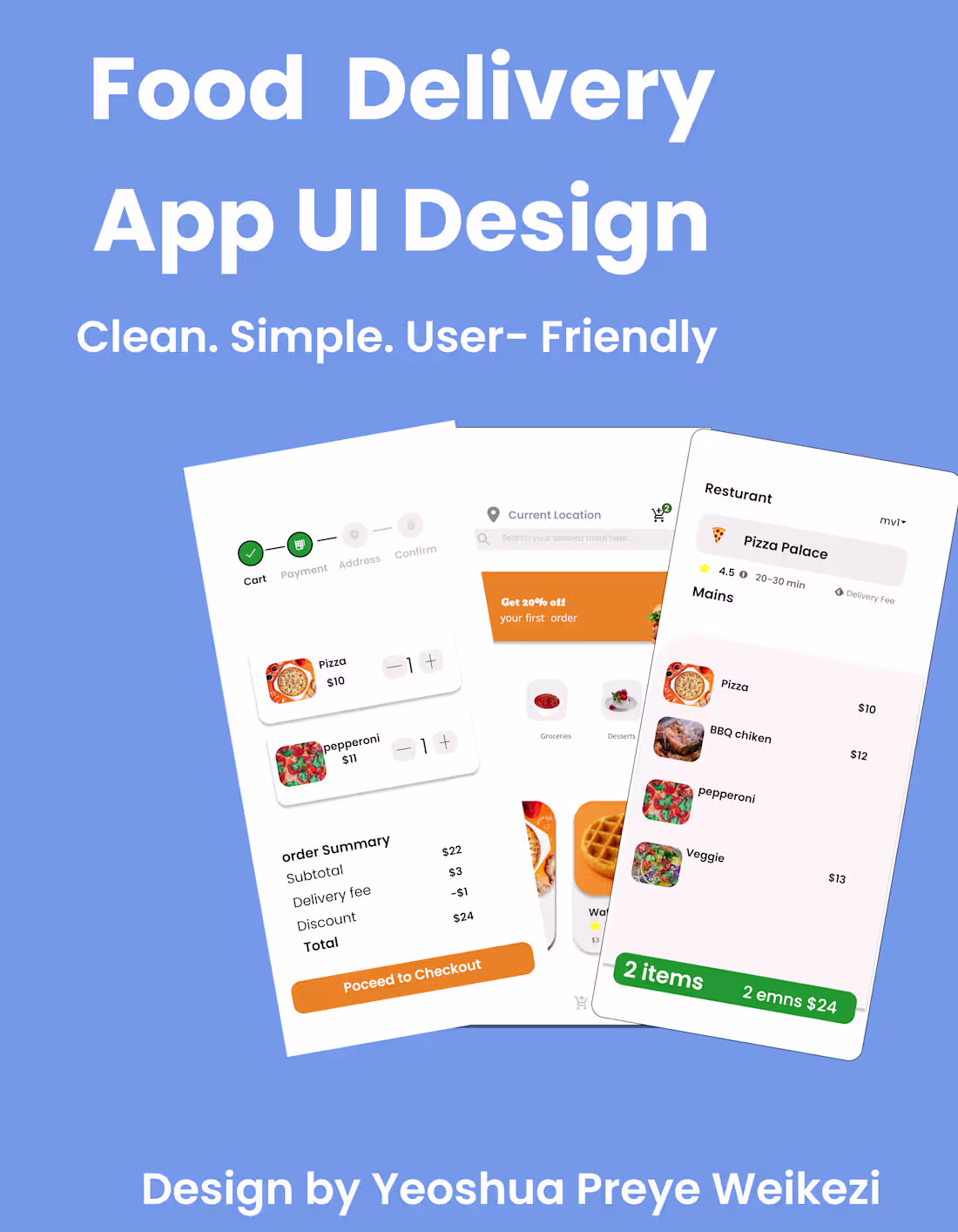 Cover image for a clean, fast, and conversion focused food delivery experien...