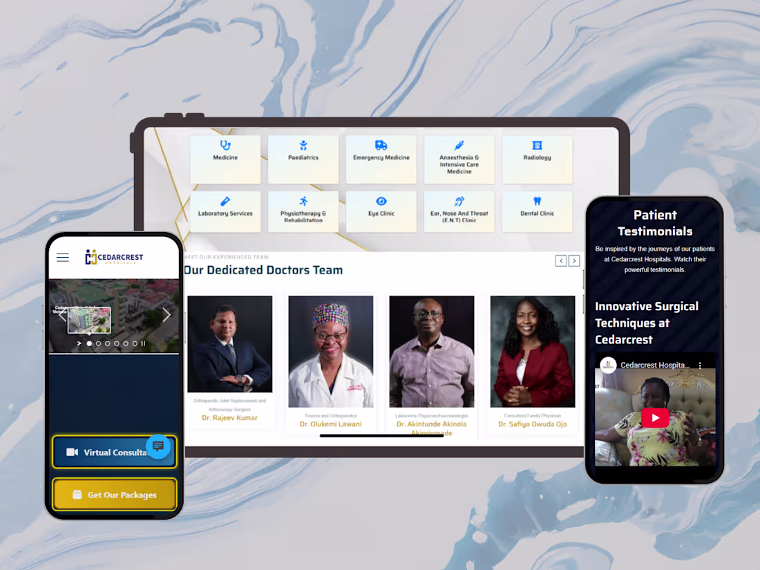 Cover image for Cedarcrest Hospitals Website Design