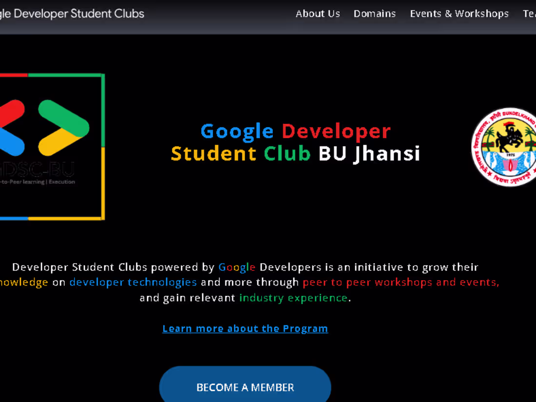 Cover image for Google Developer Student Club BU