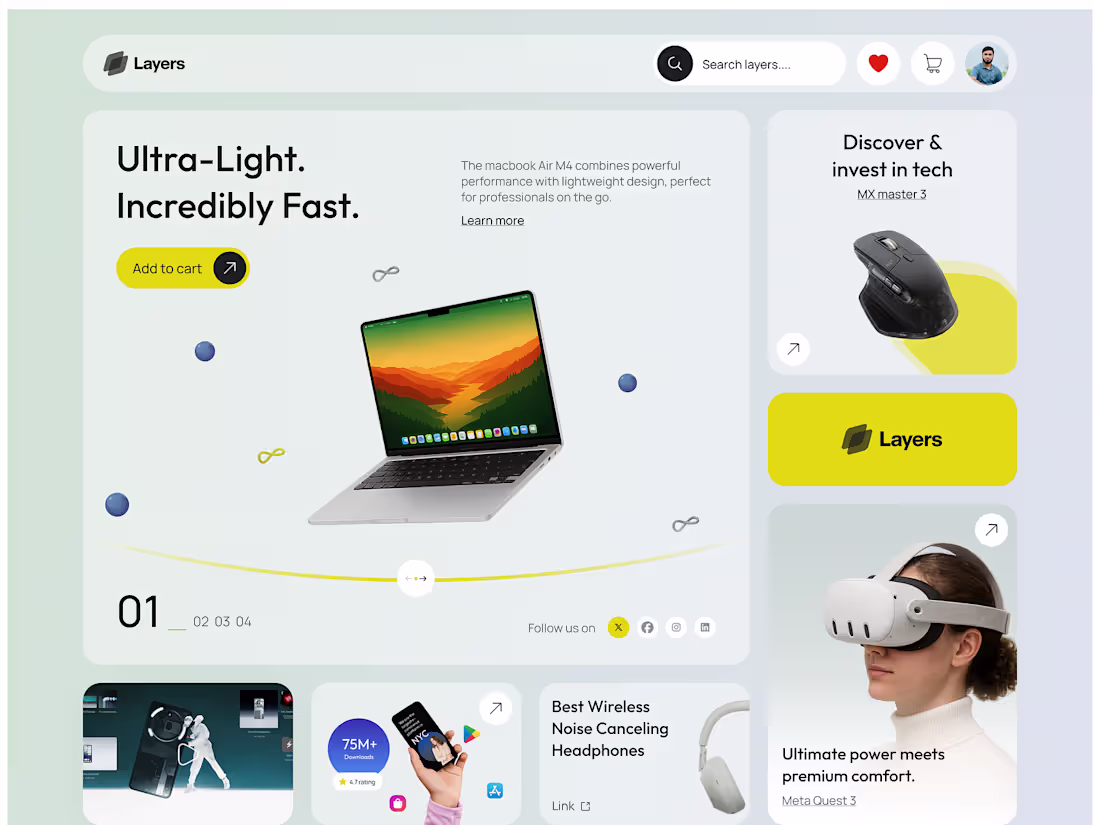 Cover image for Modern Ecommerce Hero Section Design