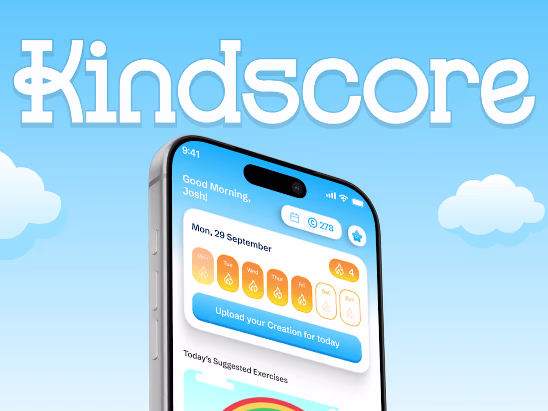 Cover image for KindScore - Mobile App Design + Branding