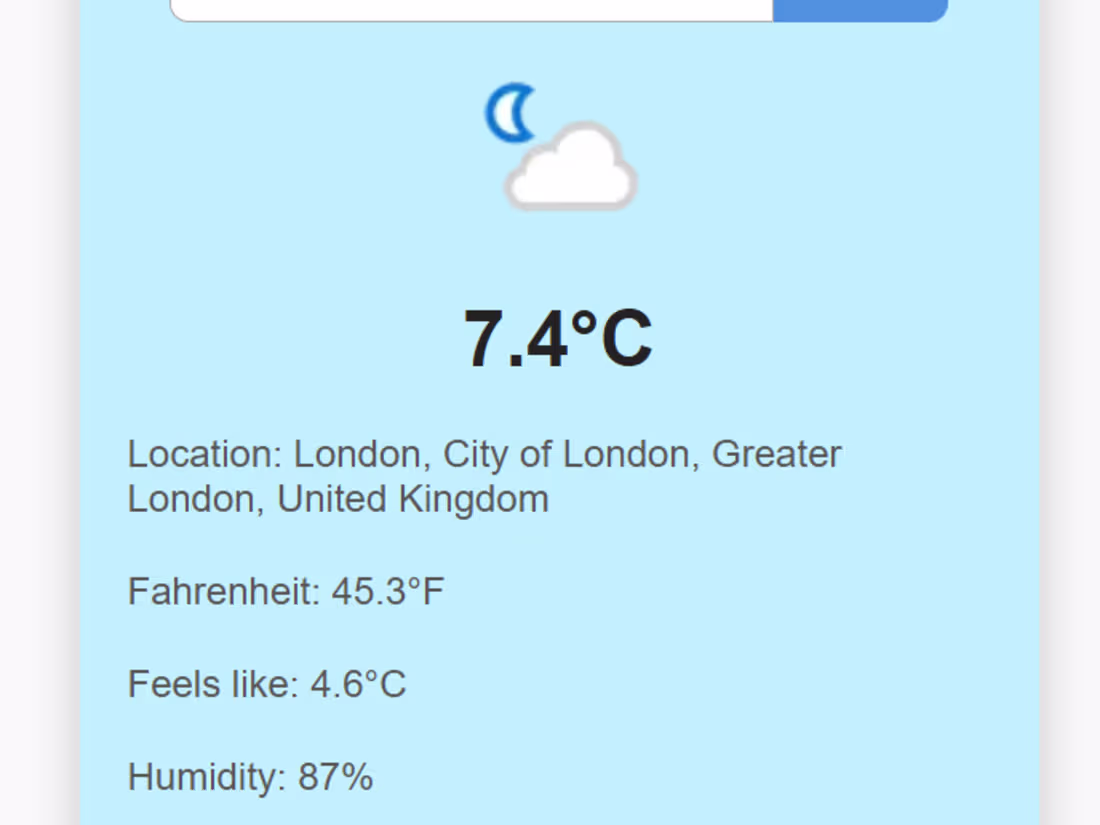 Cover image for Weather App