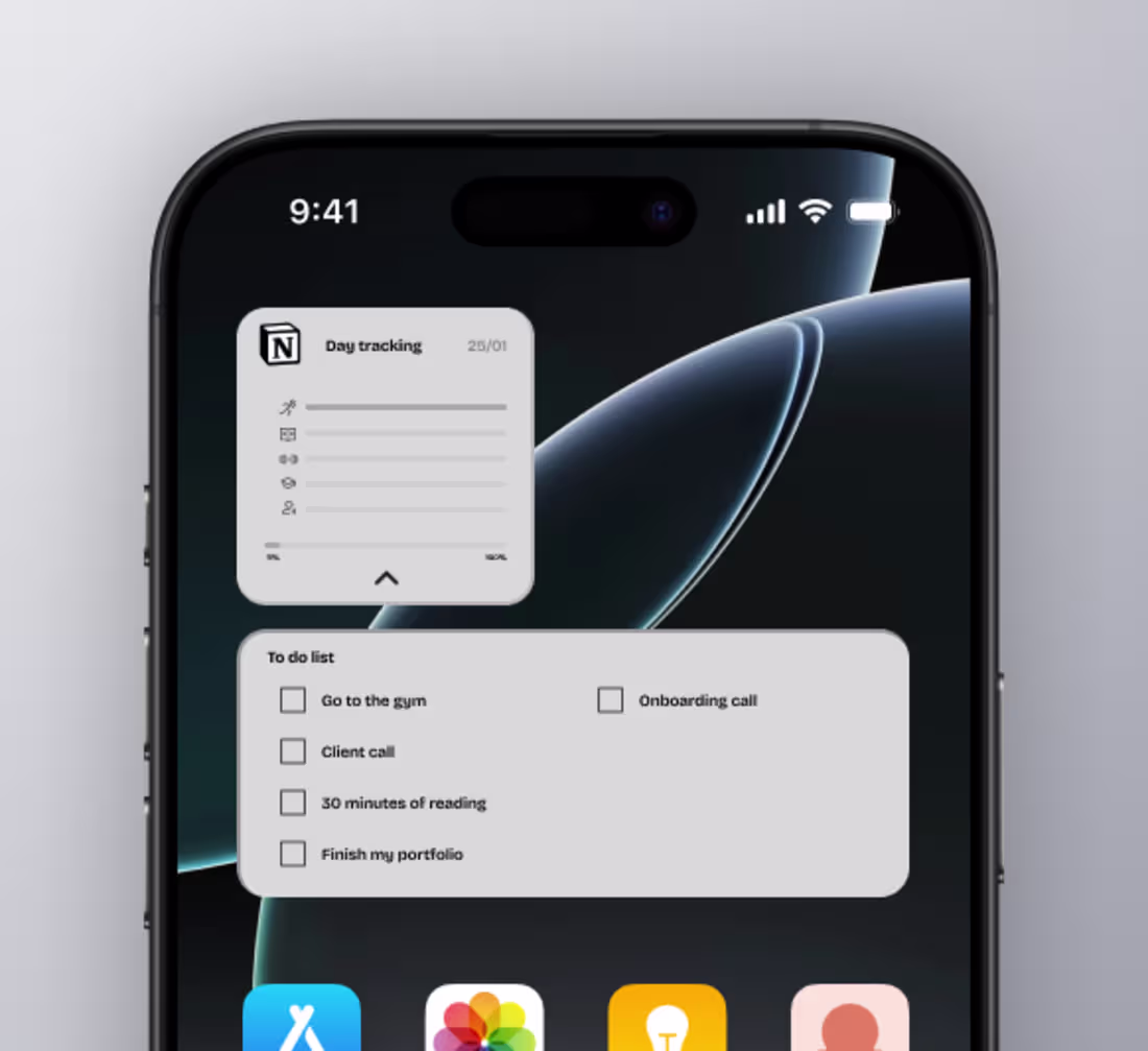 Cover image for I designed a mobile widget for Notion to track daily habits ...