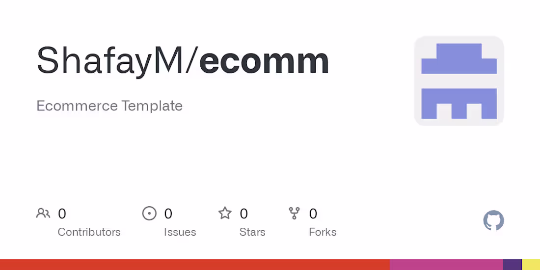 Cover image for GitHub - ShafayM/ecomm: Ecommerce Template