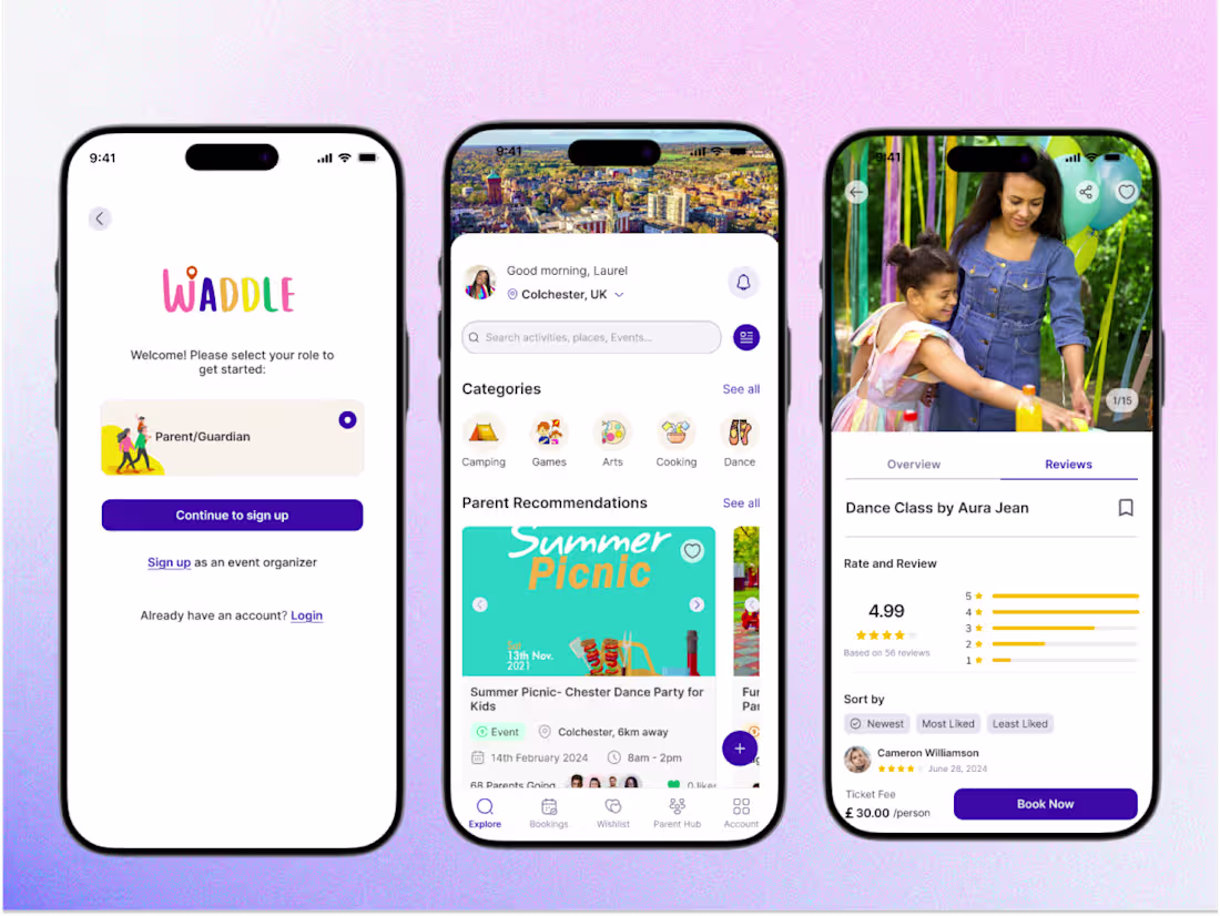 Cover image for Event booking app for the UK