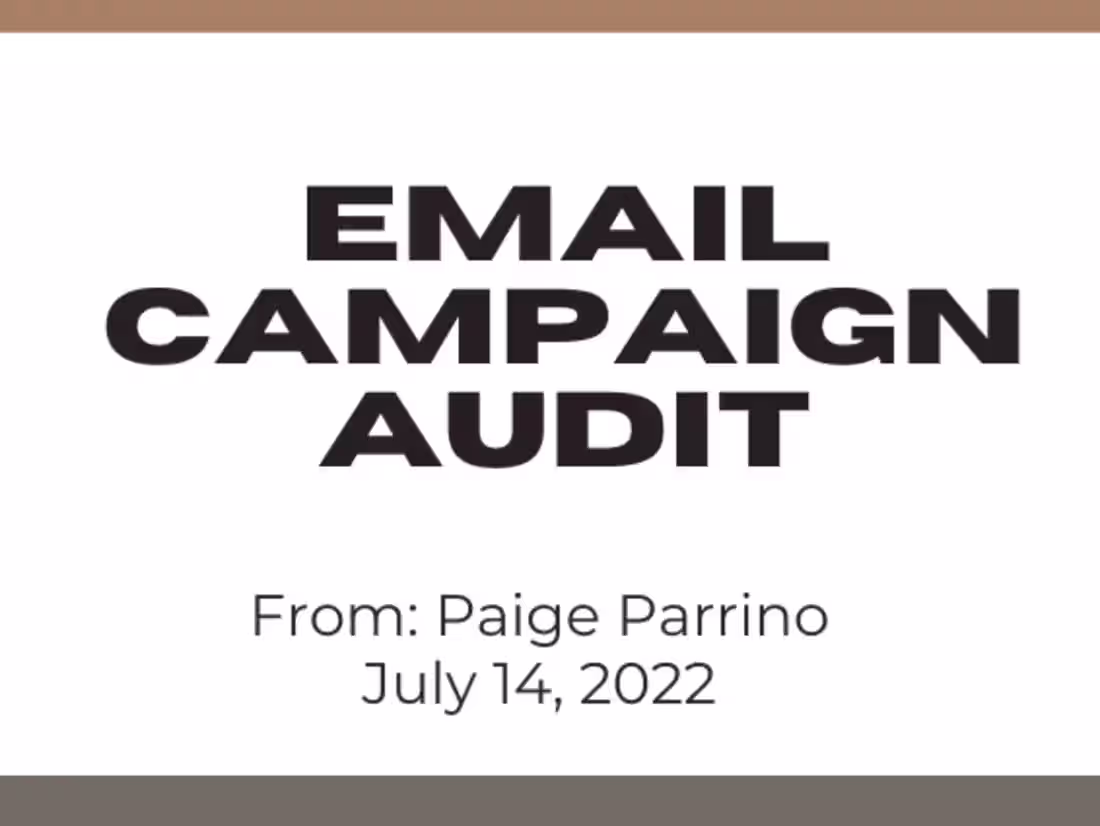 Cover image for Email Audit