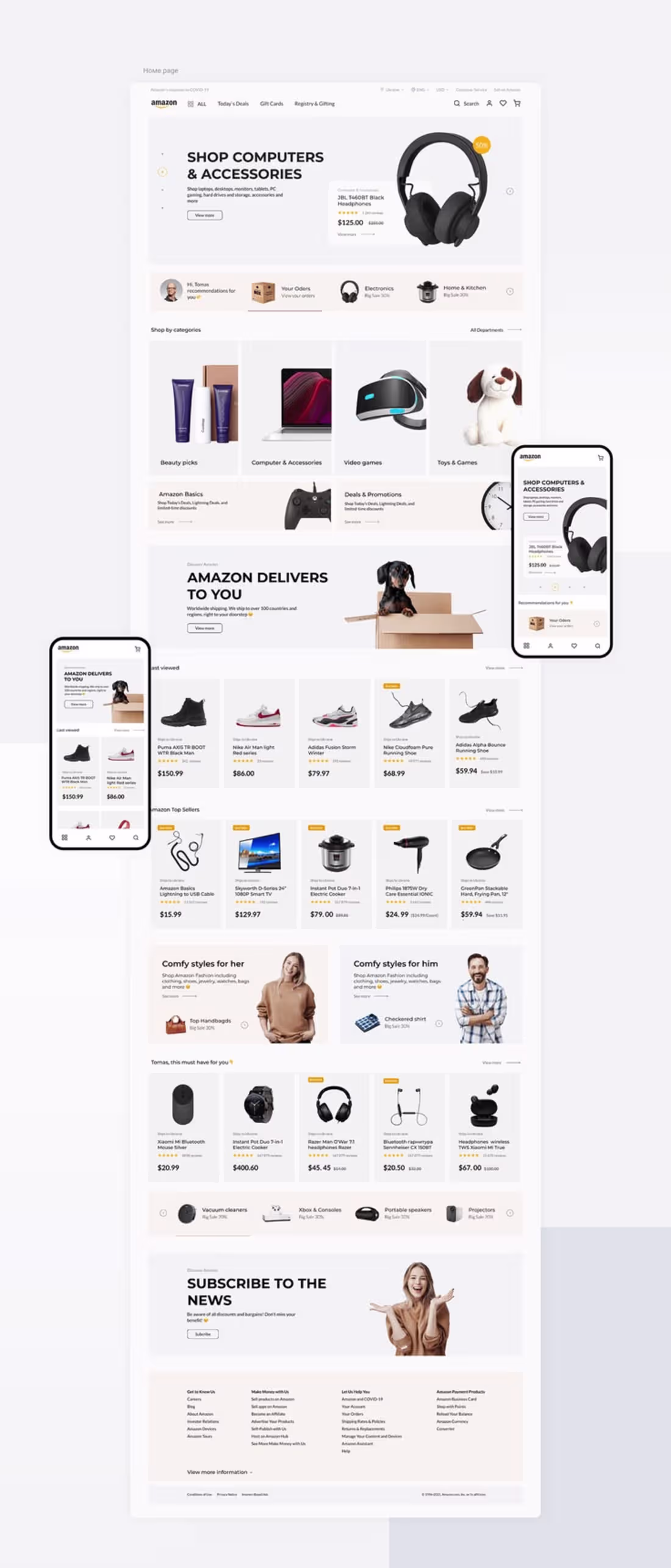 Cover image for E-commerce Homepage Design
Modern e-commerce homepage