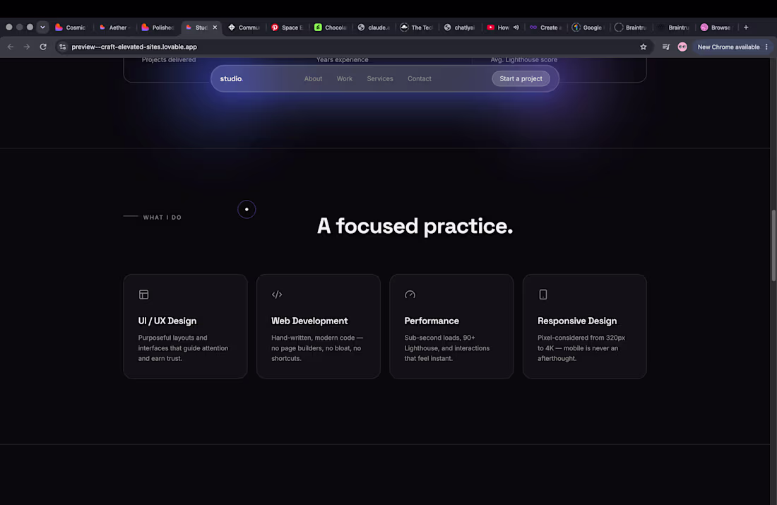 Cover image for Studio Portfolio & Agency UI