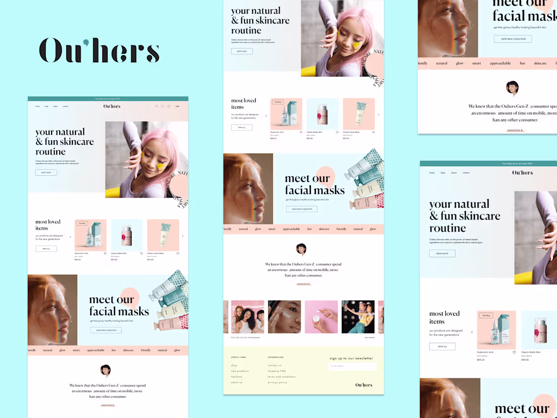 Cover image for Ouhers - Web design eCommerce