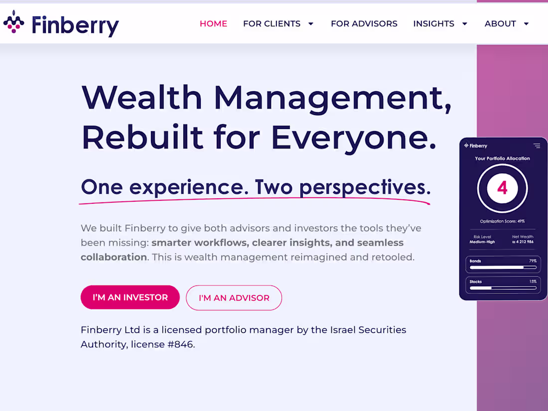 Cover image for Finberry Brand, Web, and App Design and Development