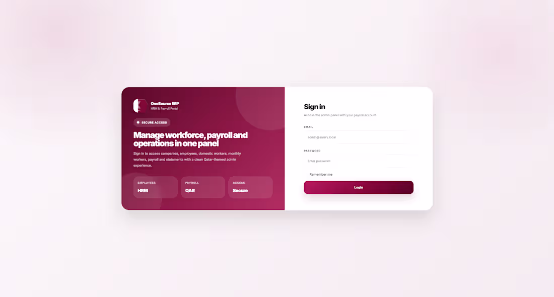 Cover image for HRM system for Qatar market.