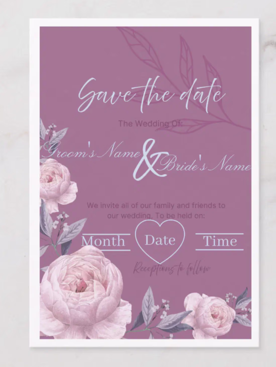 Cover image for "Elegant 'Save the Date' wedding