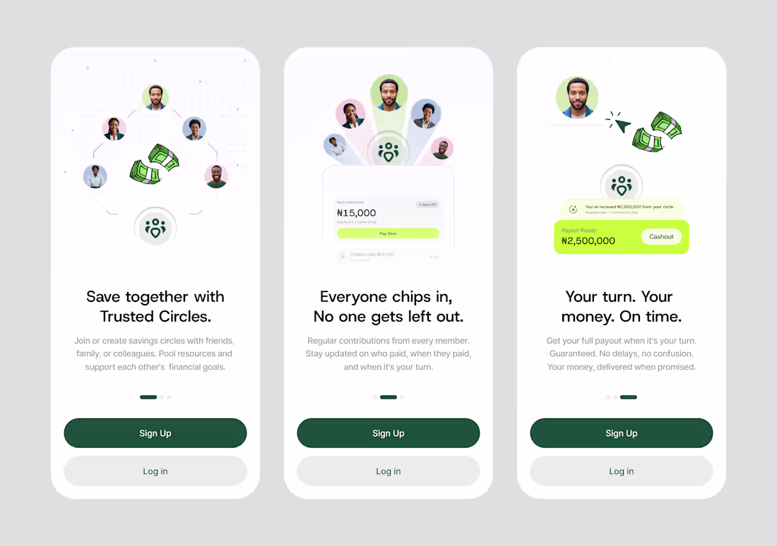 Cover image for Onboarding screens done for a
