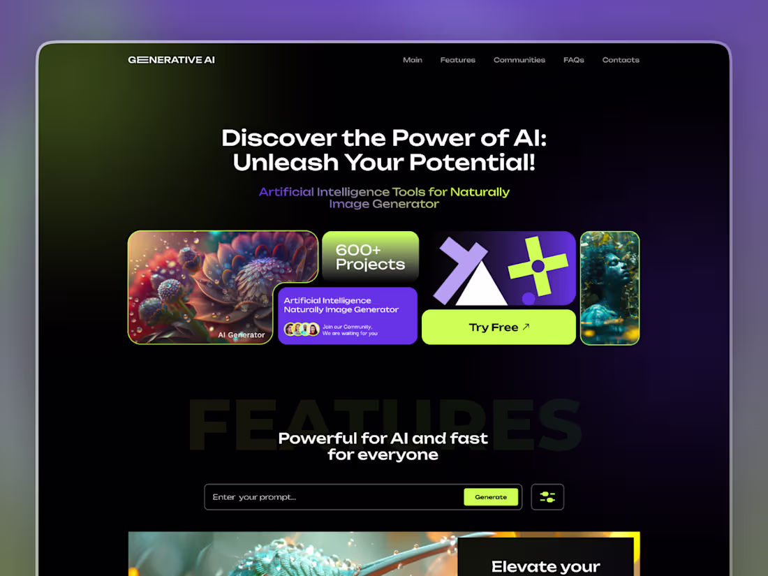 Cover image for AI Image Converter Landing Page Design