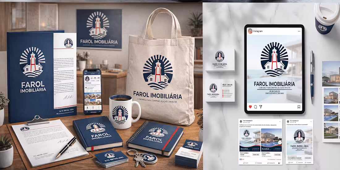 Cover image for Farol Imobiliária | Visual Identity & Branding