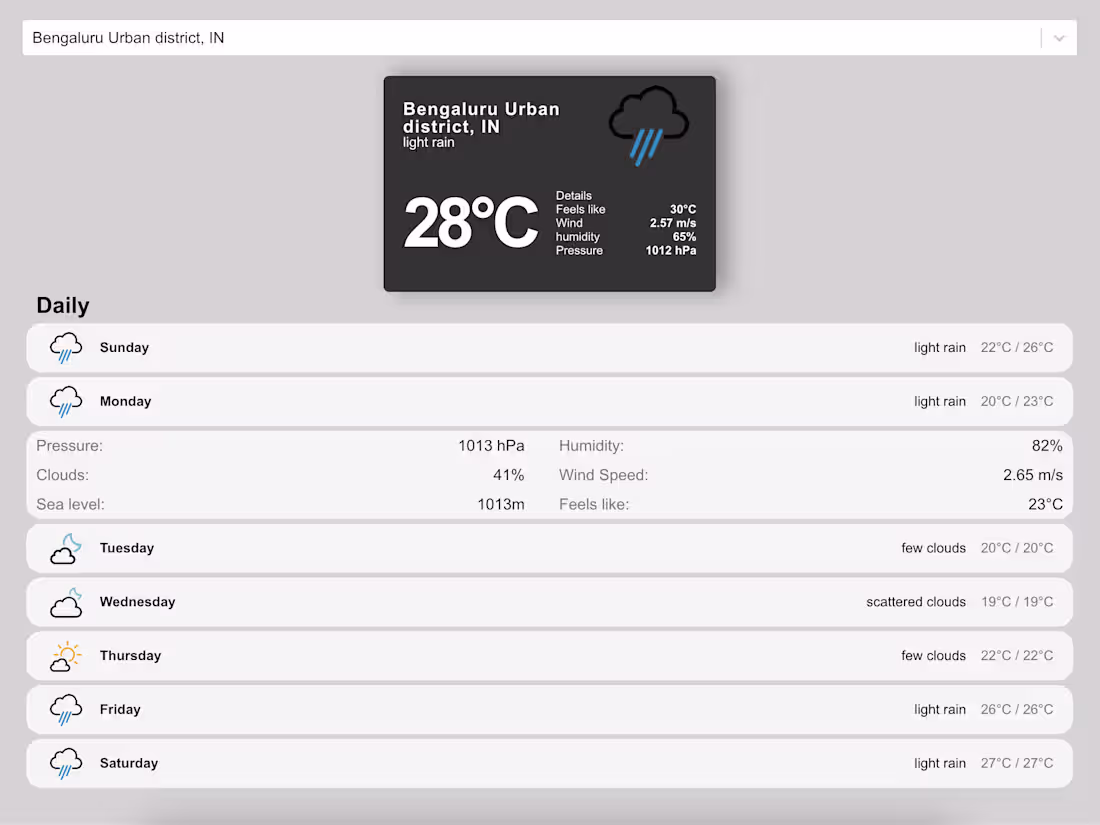 Cover image for Weather app 