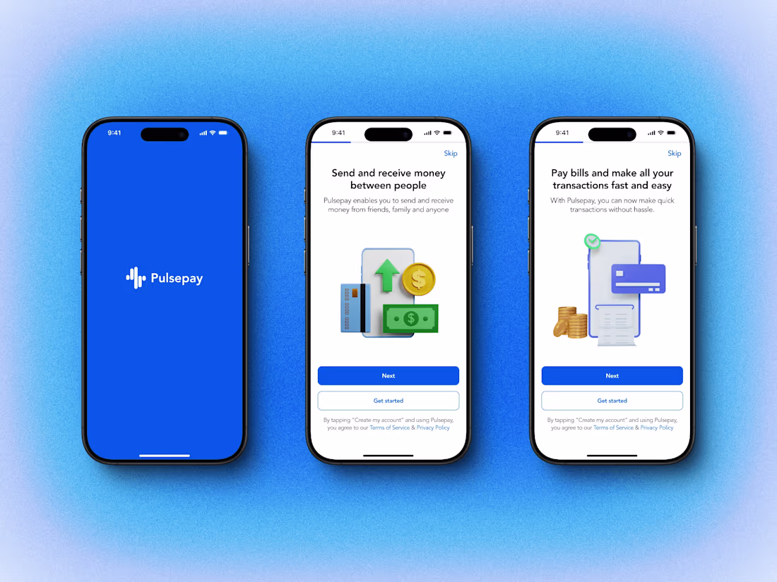 Cover image for Pulsepay - Mobile and desktop banking app aimed at the young to 