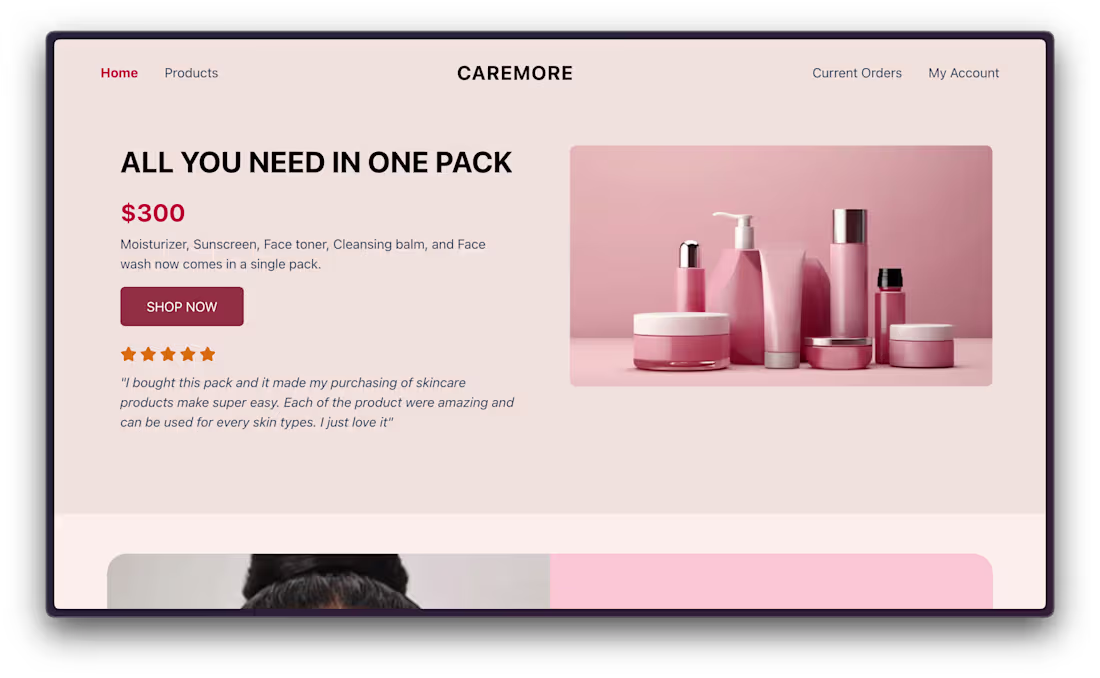 Cover image for Premium Skin care website