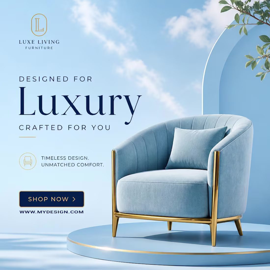 Cover image for Designed luxury furniture add for