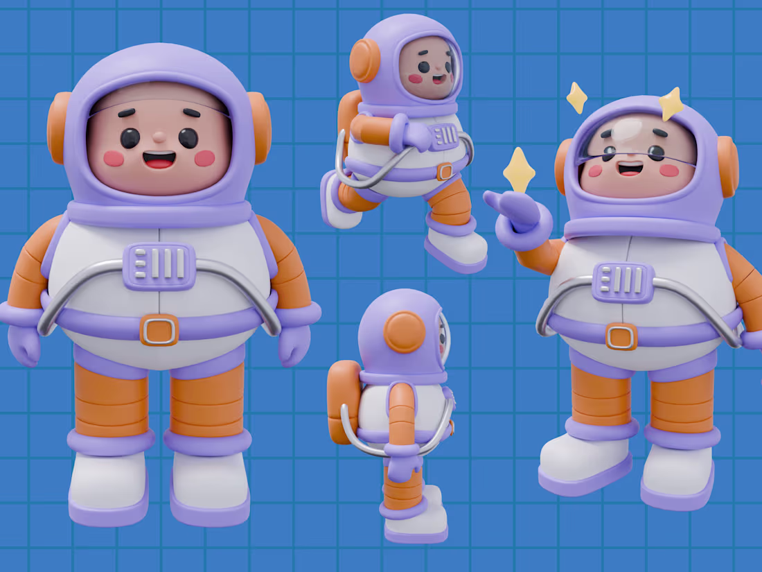 Cover image for Design 3d mascot, low poly cartoon character