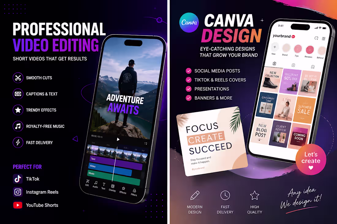 Cover image for TikTok & Instagram Reels Video Editing
