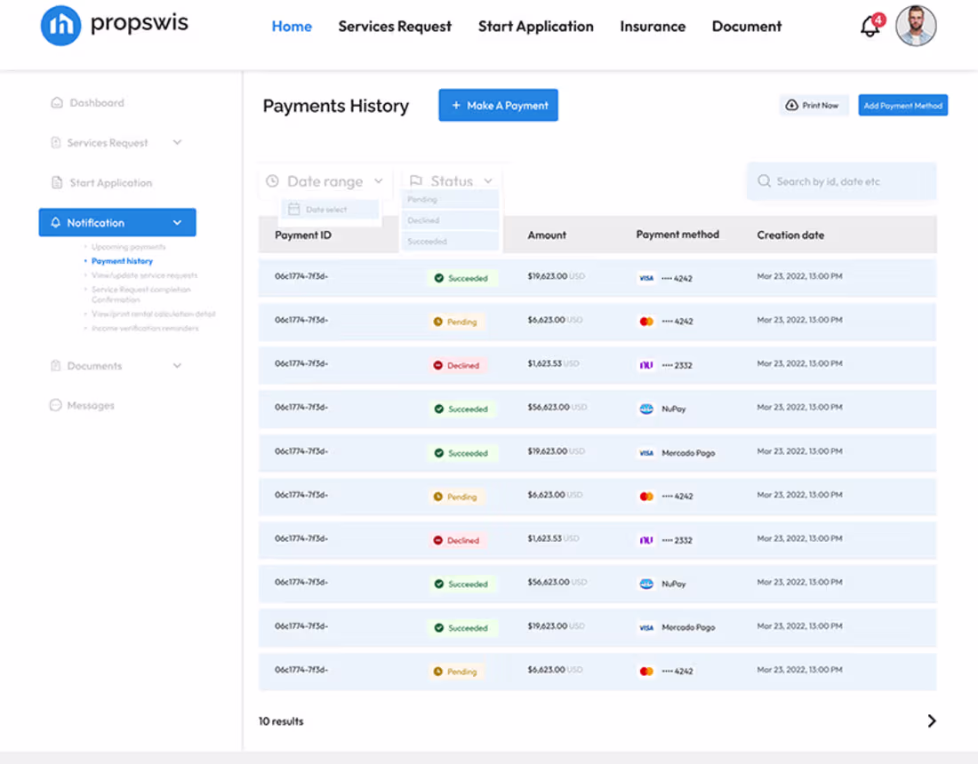 Cover image for Tenant Application UX UI design in Figma :: Behance