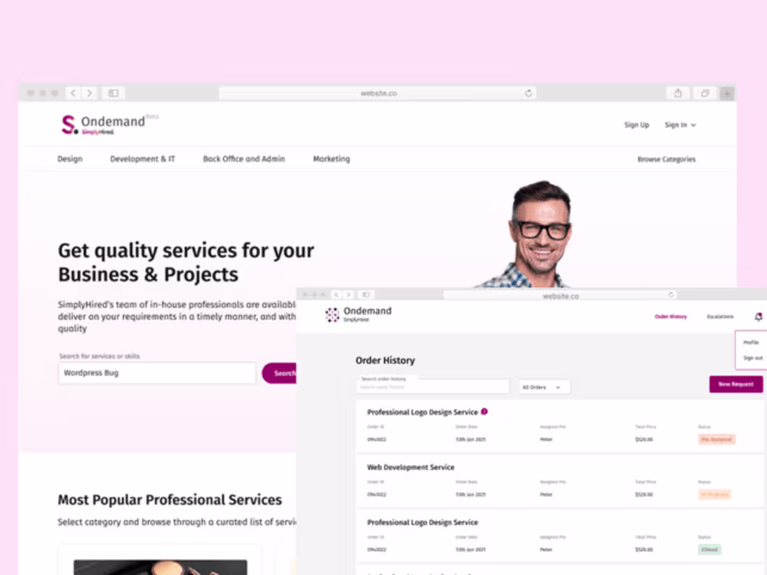 Cover image for Simplyhired Ondemand - A better way to connect clients to profes