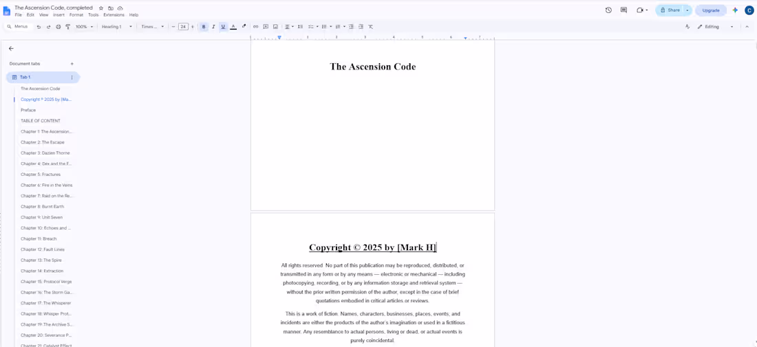 Cover image for Fiction book writing