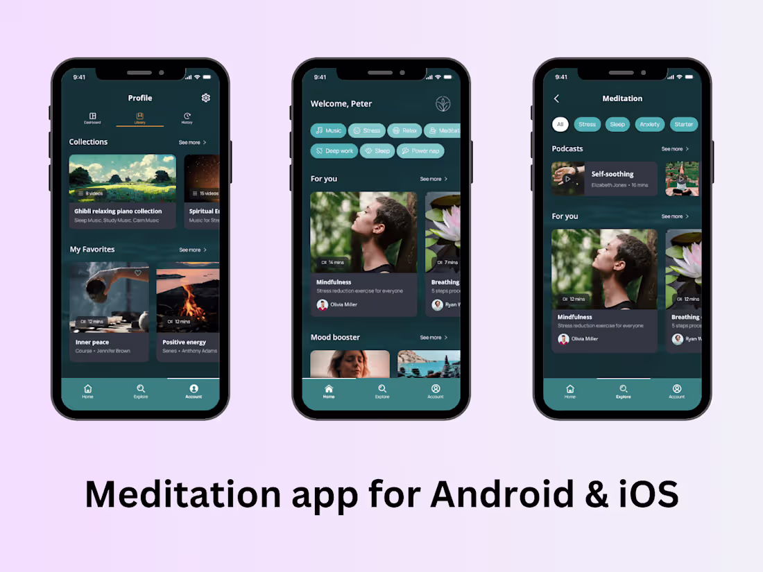 Cover image for Meditation & Sleep app | Wellness app for Android & iOS